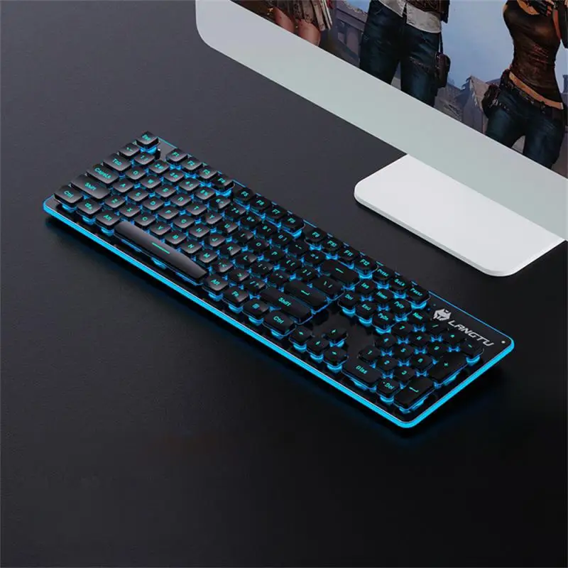 

Mute Rgb Keyboard Gaming Keyboards Luminous Suspension 104 Keyboard Usb Game Office Computer With Rgb Backlit Wireless Keyboard