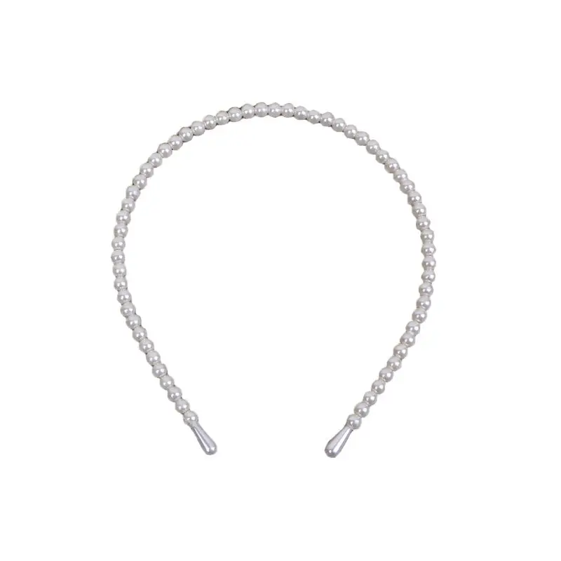 

Glossy Faux White Pearl Hairband Headband Hair Band Bands With Hair Holder Hoop