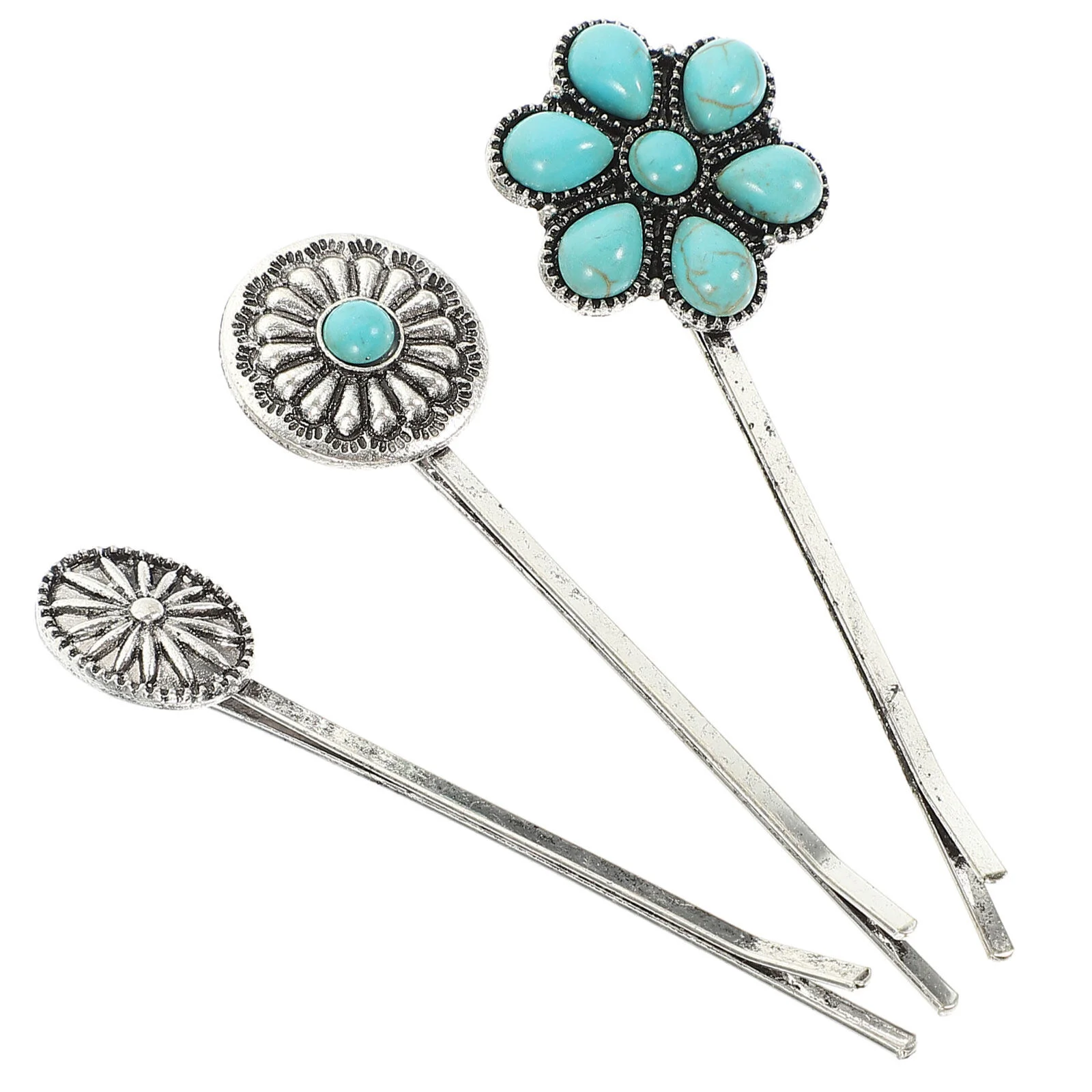 

3 Pcs Hair Styling Clips Metal Hairpins Accessories Women Bobby Vintage Barrettes