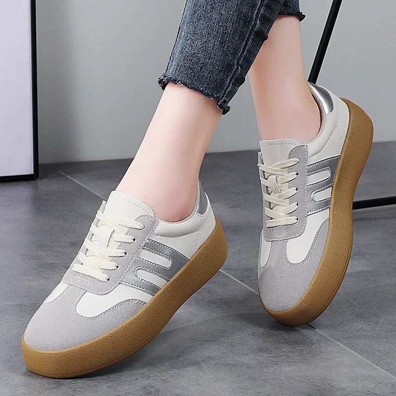 Кроссовки спортивные женские на толстой подошве повседневная обувь для