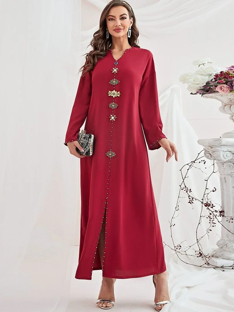 Ramadan Eid Mubarak Abaya Turkey Robe Djellaba Femme Musulmane Muslim Long Dress For Women Caftan Marocain Kaftan Prayer Clothes