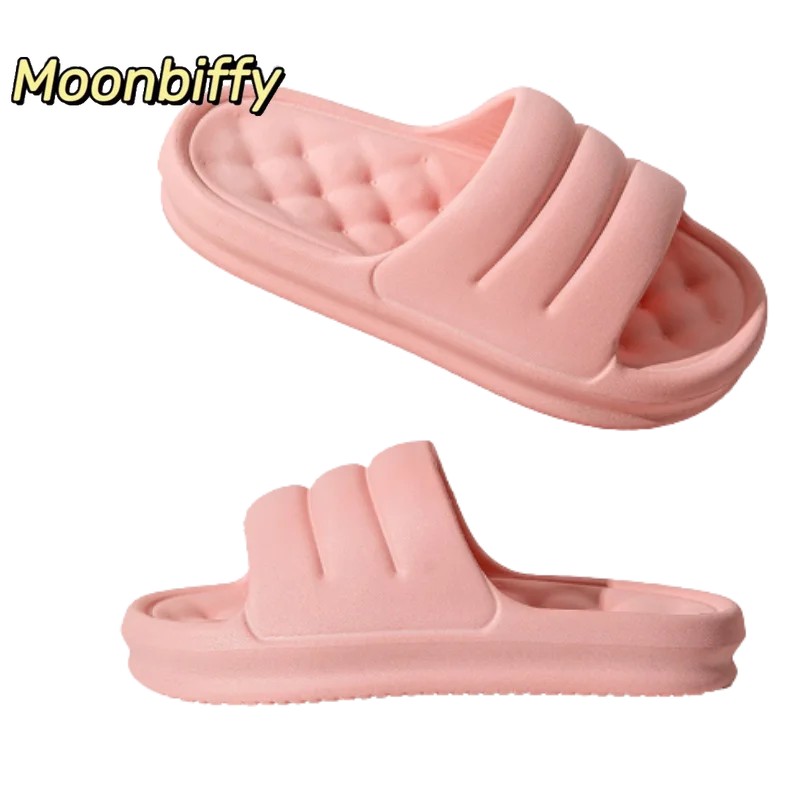 New Mute EVA Sofa Slides Women Thick Sole Soft Indoor Slippers Women Anti-slip Sandals Men Summer Platform Women Shoes Bath