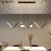 Dining Room Chandelier LED Minimalist Modern Atmosphere Creative Personality Dining Table Long Bar Bar Nordic Living Room Lamps