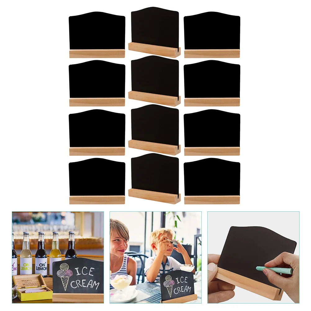 

12 Pcs Wood Tags Double Sided Chalkboard Signs Mini Blackboard Erasable Small Chalkboards Price Slate