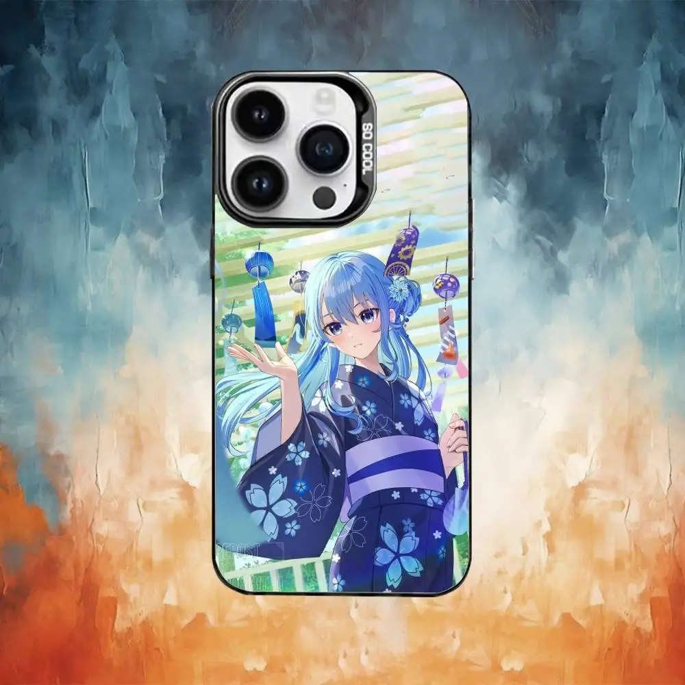 Фото Чехол для телефона H-Hoshimachi S-Suisei VtuberS для iPhone 17, 16, 15, 14, 13, 12, 11, Pro Max, Plus, серебристый, цвета конфет. №4