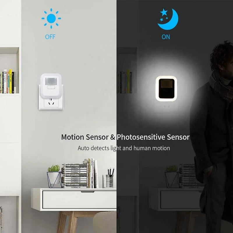 Светодиодный Ночной светильник движения Сенсор звук и дистанционного