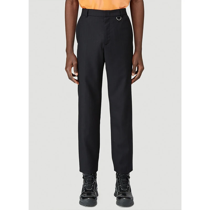 

Men's Black Slim Straight Twill Pants 2023 New European And American Fashion Trend Simple Slim Fit And Versatile Casual Pants