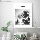 Дорожный постер для фотосъемки с Бали, настенный художественный плакат с координатами, домашний декор Canggu Ubud, пальма, тропическая живопись