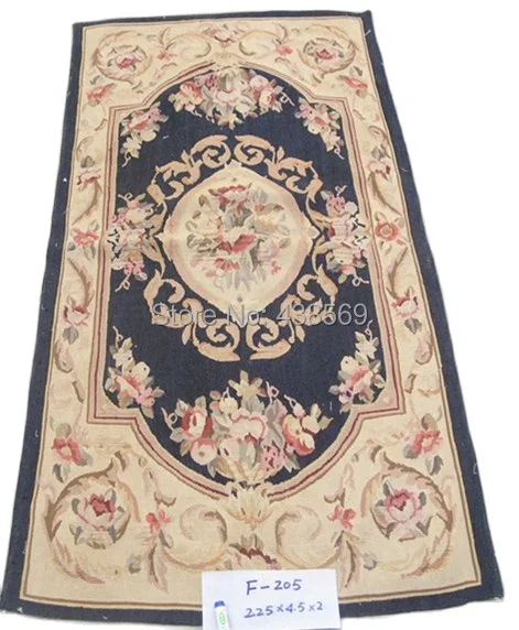 Бесплатная доставка 2,25 'x 4,5' Aubusson плетеные коврики ручной работы-100% Новая Зеландия шерсть (art.: 76fd01c2) - 76fd01c2