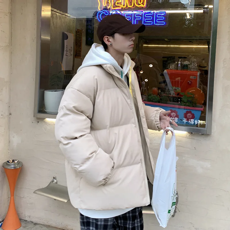 2022 Harajuku Men's Parkas Warm Thicken Fashion Coat Oversize Winter Casual Jacket Male Streetwear Hip Hop Coat Woman Parkas