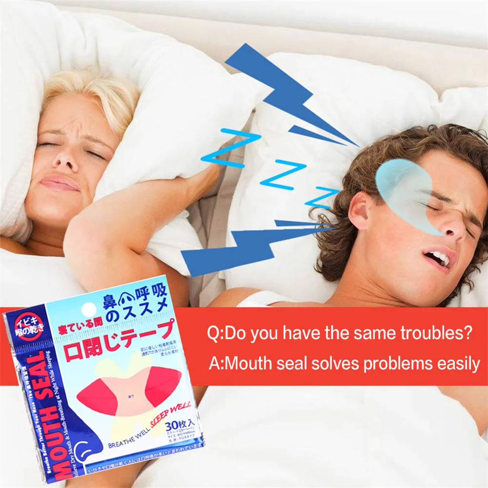 

3bags Snore Tape 3.5*5cm Anti Snoring Solution Mouth Seal Transparent Stickers Health Care