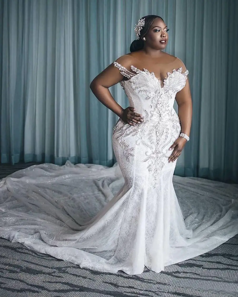 

Женское свадебное платье It's yiiya, белое платье в африканском стиле с длинным шлейфом и прозрачным вырезом на заказ на лето 2023