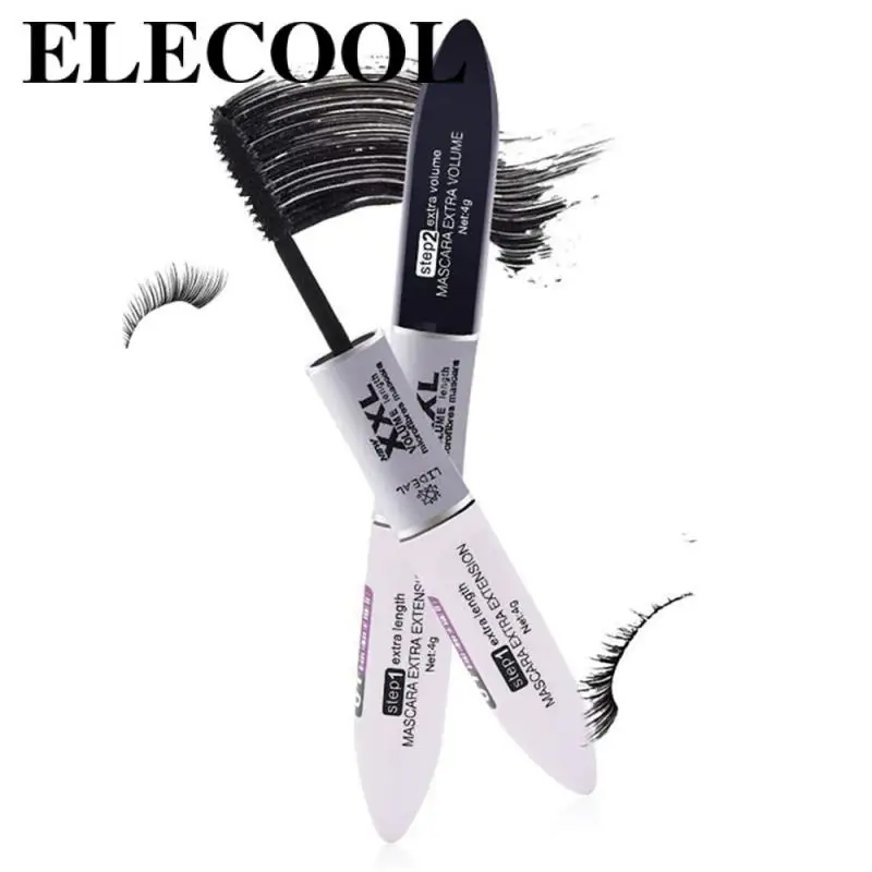 

2 In 1 4D Silk Fiber Lash Mascara Waterproof Rimel Mascara Eyelash Extension Black White Thick Lengthening Eye Lashes Cosmetics