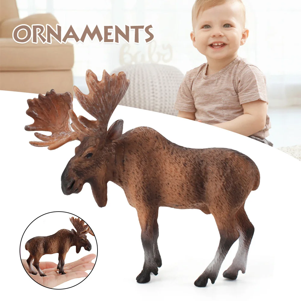 

Elk Solid Pvc Action Figure Desktop Decorative Ornament Collection Gift Home Decoration Micro Landscape Educational Toy B99