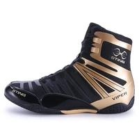 mens professional wrestling shoes luxury boxing lightweight sneakers non slip training competition boxing shoes gold size 38 46