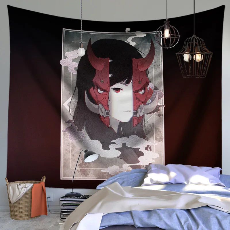 

Prajna Ghost Decoration Tapestry Hanging Cloth Personality Room Background Cloth Hanging Cloth Bedroom Oversized Hanging Cloth
