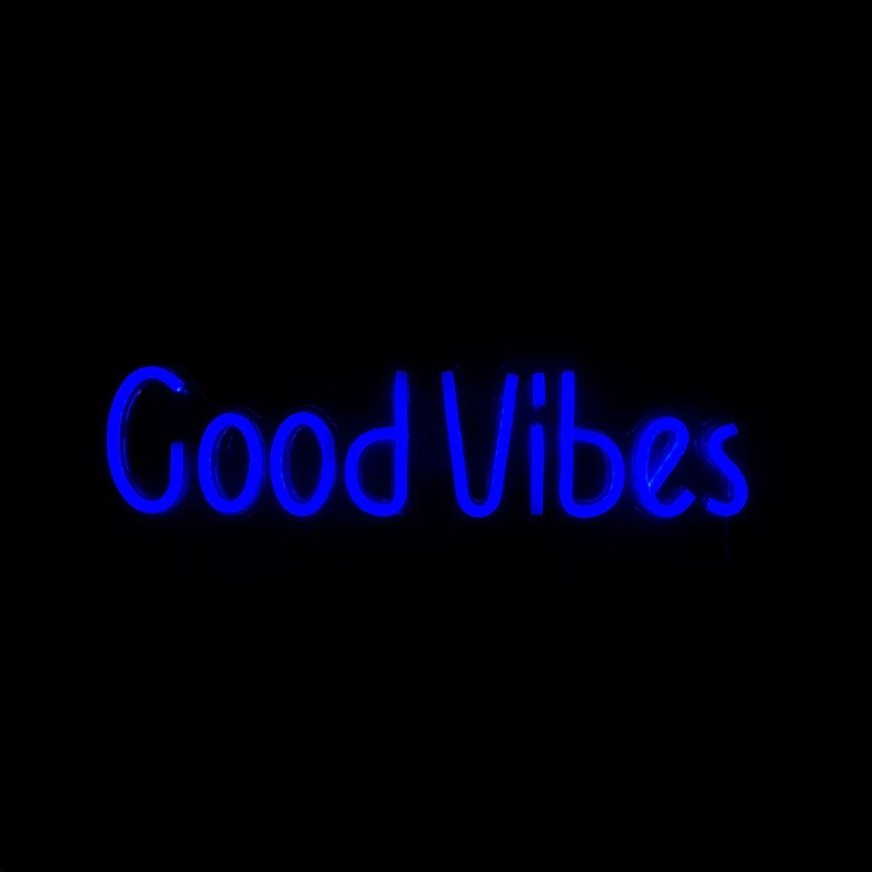 Неоновые вывески Good Vibes неоновые для декора светильник спальни пива бара паба