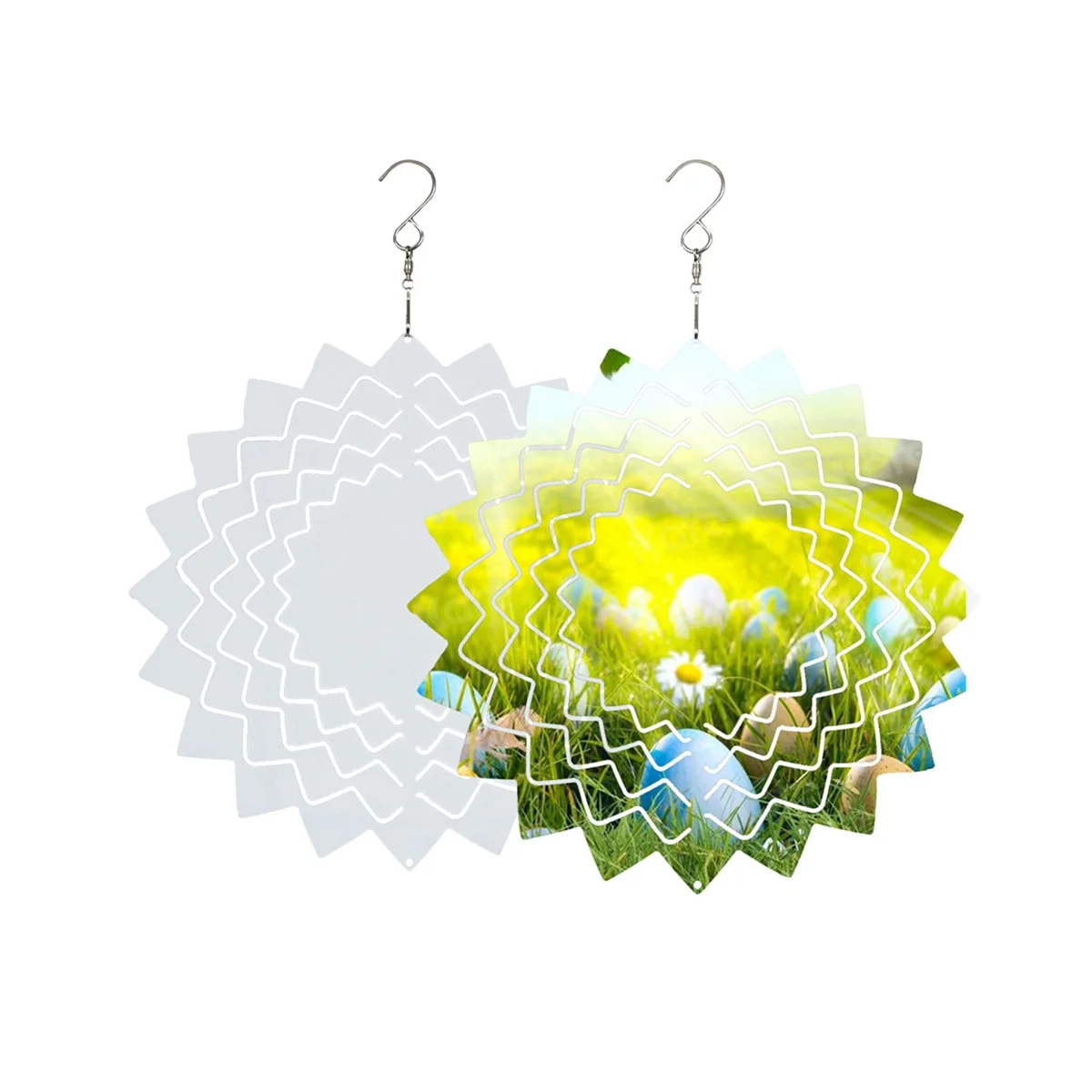 

6 шт./упаковка, двухсторонние Спиннеры для сада, 10 дюймов