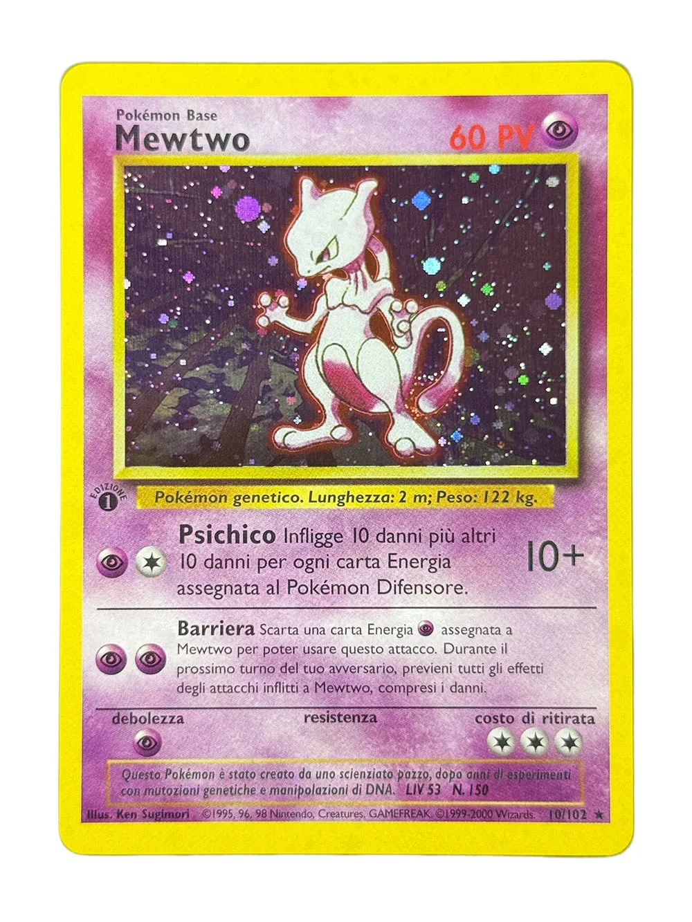 Фото Набор промо-карт PKM Proxy 10th Movie (BS) CoroCoro Promo Mewtwo/Mew Holo & Non-Holo, редкие коллекционные карты, подарки и игрушки PTCG №3