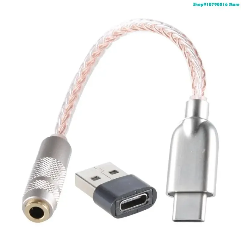Фото 76HD Звуковой адаптер USB C на 3,5 мм USB C Адаптер для наушников 32 бит 384 кГц CX31993 ЦАП №2