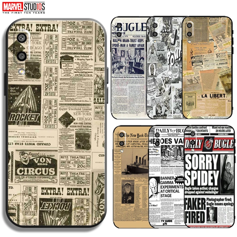 

Marvel Nostalgic Newspaper Phone Case For Samsung Galaxy A02 A02s Funda Silicone Cover Coque Bumper