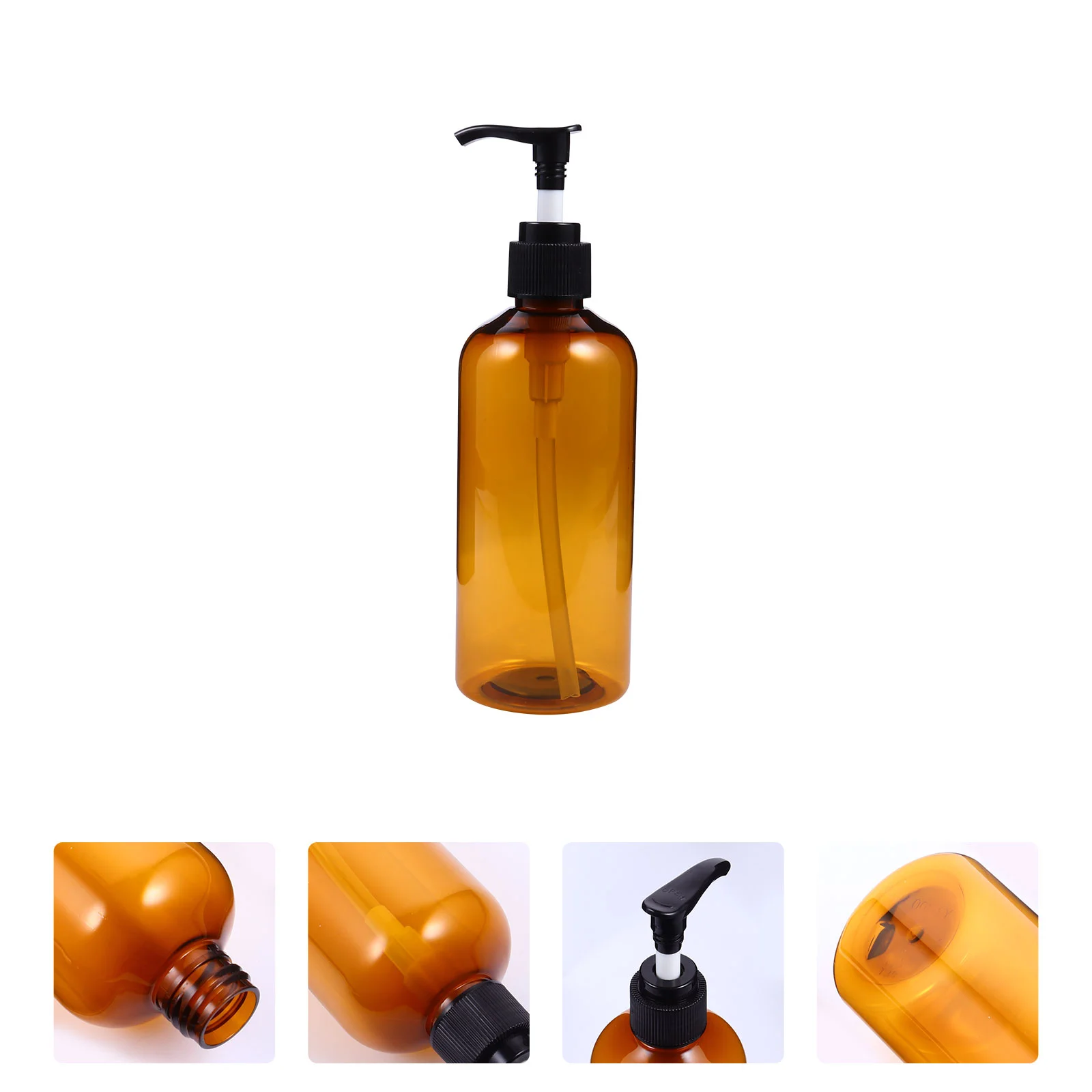 

Pump Bottle Dispenser Bottles Soap Lotion Refillable Container Travel Empty Press Hand Ambershampoo
