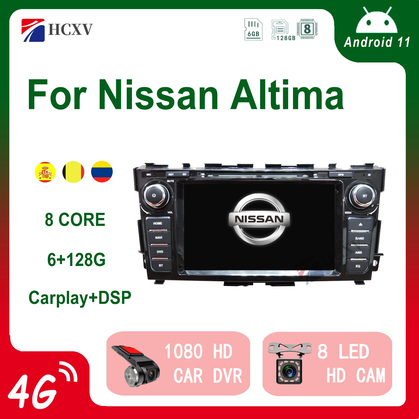 

HCXV Android Car Radio Stereo For Nissan Altima 2 din Stereo Car Navigation Multimedia System Dvd Player Audio Gps Autoradio