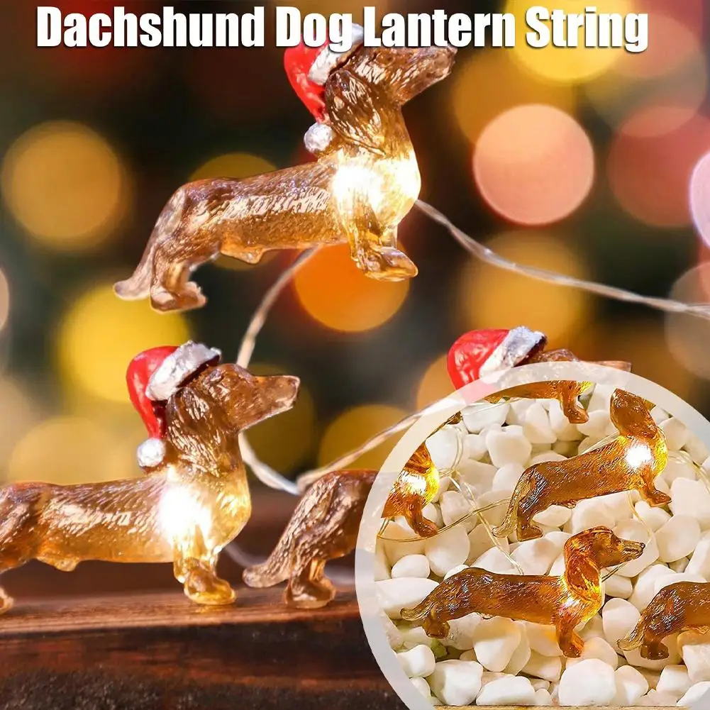 

3 Meter 30 LED Light String Dachshund Dog Decorative Dog With Remote Control String Light Dachshund String Ligh Convenient C0I8