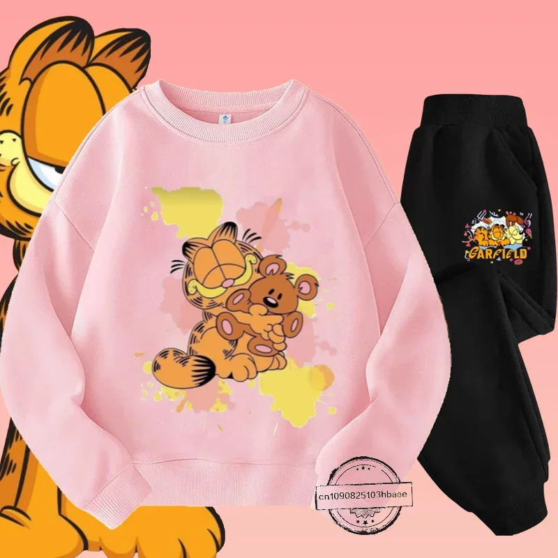 Детский Комплект Свитшотов Garfield С Круглым Вырезом И Длинными Рукавами