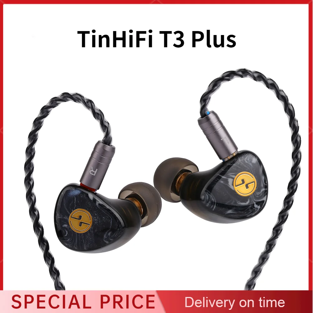 

TINHIFI T3 Plus 10mm LCP Diaphragm Hi-Fi Earphone In Ear Earbuds Wired Music Earphones IEM 2Pin Oxygen Free Copper Cable 3.5mm
