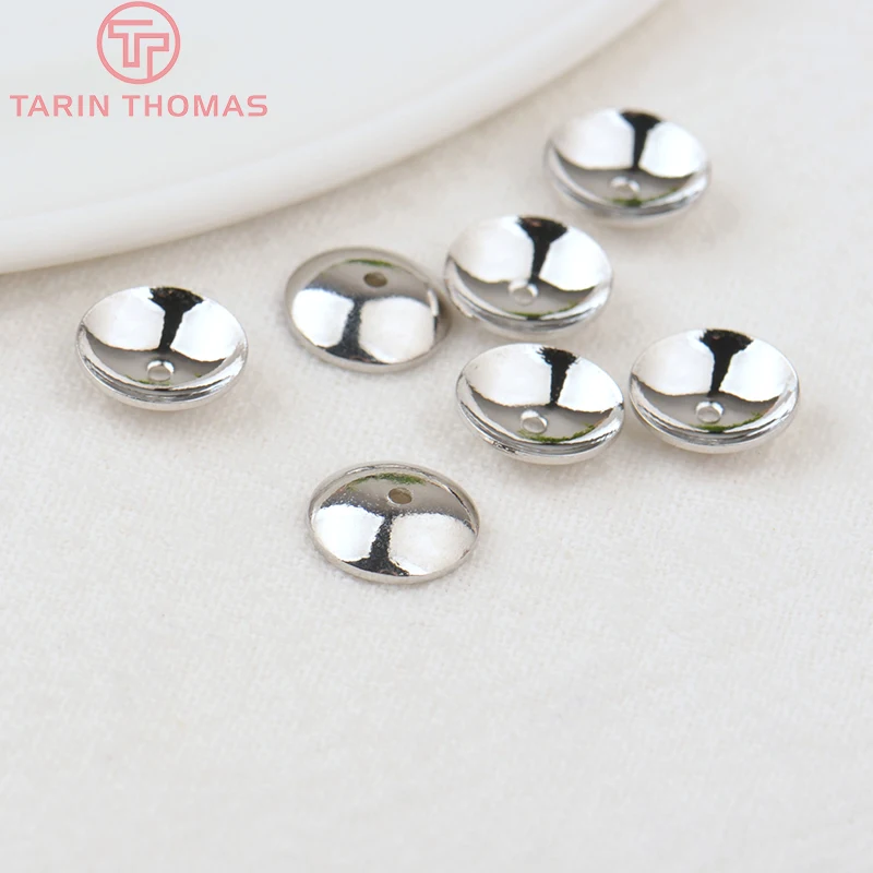 (3459)20 шт. 3 мм 4 6 8 10 12 24 к позолоченные латунные глянцевые шапочки для бусин высокое