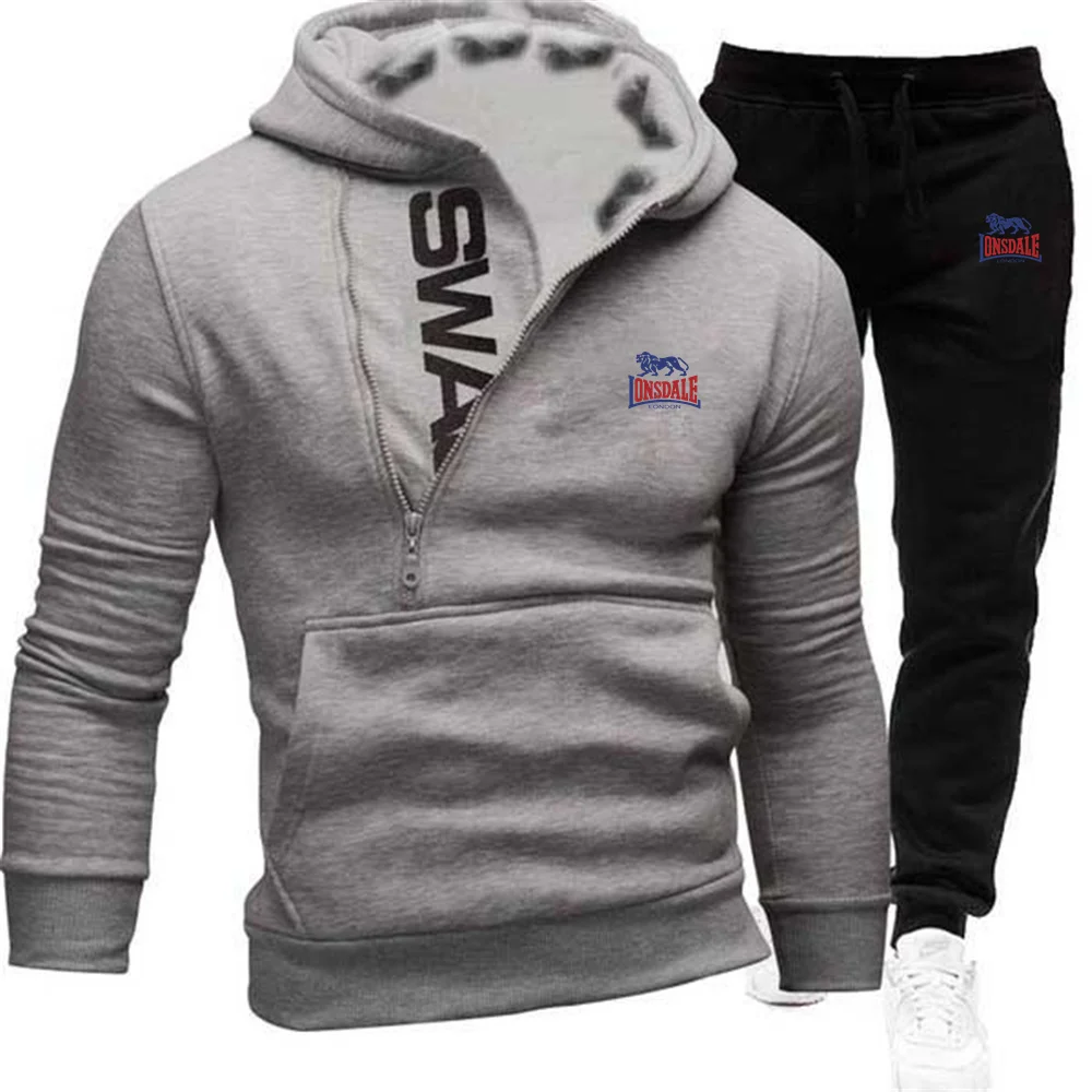 Новинка 2022 мужской костюм LONSDALE мужская спортивная толстовка + брюки пуловер худи