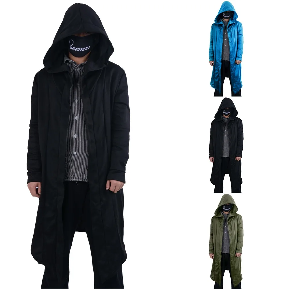 

Fashion Men's Mantle Japanese Style Hooded Cape Long Cardigan European Windbreaker Autumn and Winter Jackets Male Trench Coat