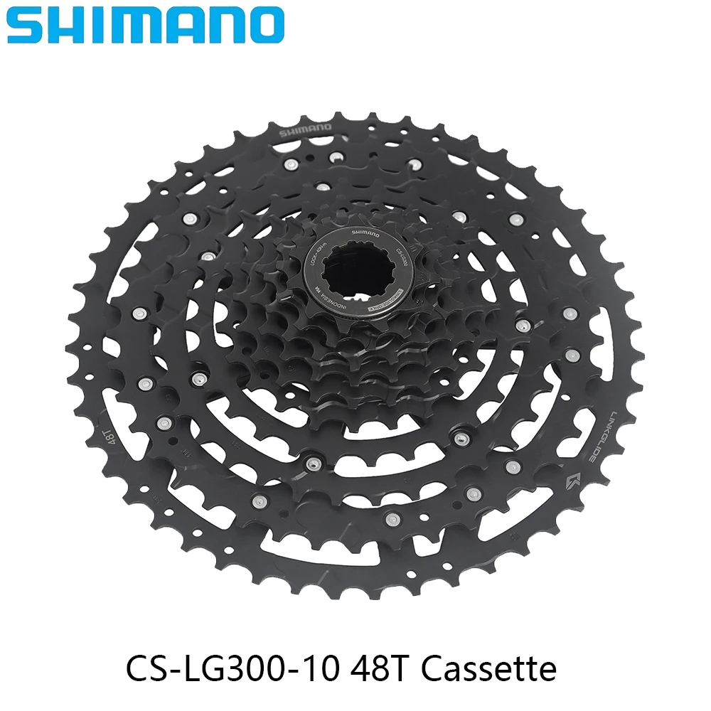 SHIMANO 10-скоростная CS-LG300-10 11-48T MTB велосипедная кассетная звездочка свободного хода