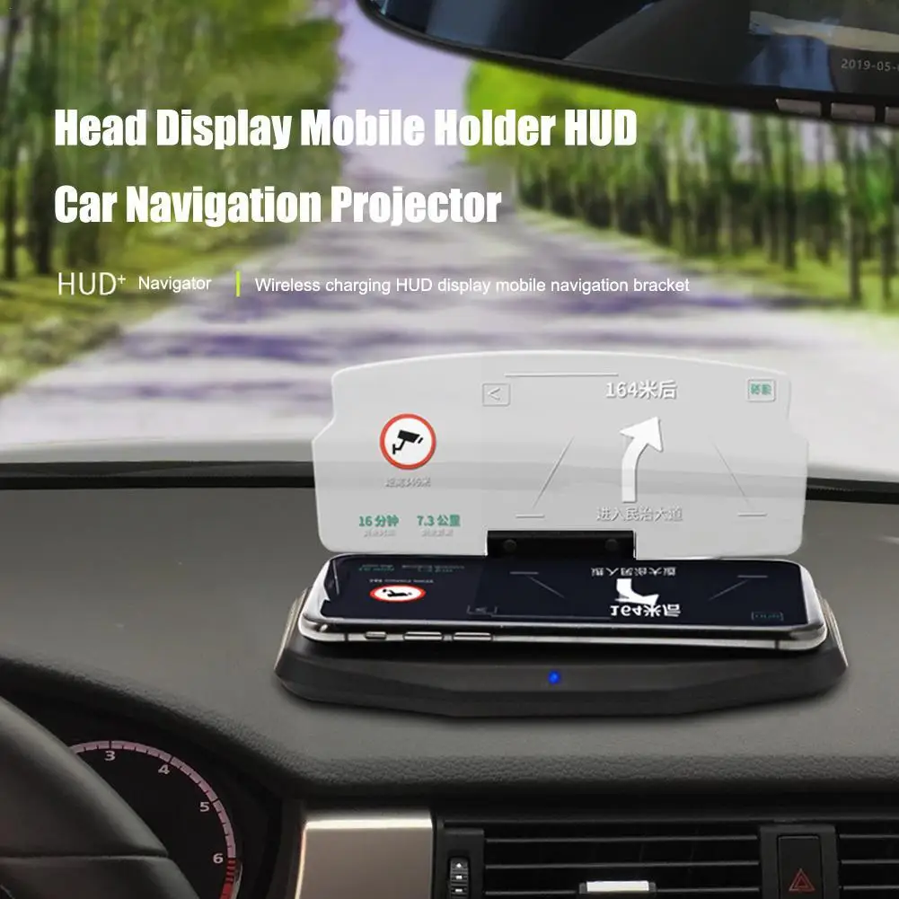 

New Car Phone Holder Stand GPS Mirror Navigation Support Bracket Multi-function Folding Windscreen Projector Hud Head-up Display