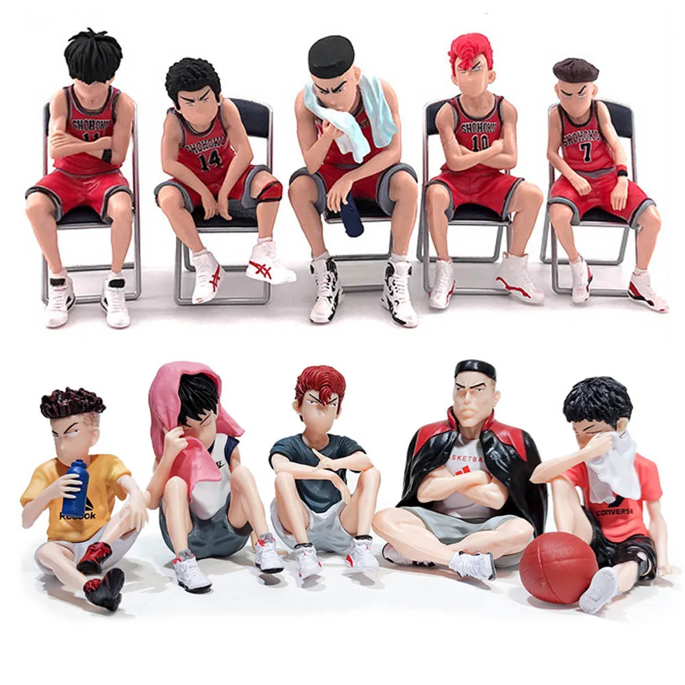 Cute 8cm Slam Dunk Action Figure Kaede Rukawa Hanamichi Sakuragi Takenori Miyagi Ryota Collection Model PVC Toy Set