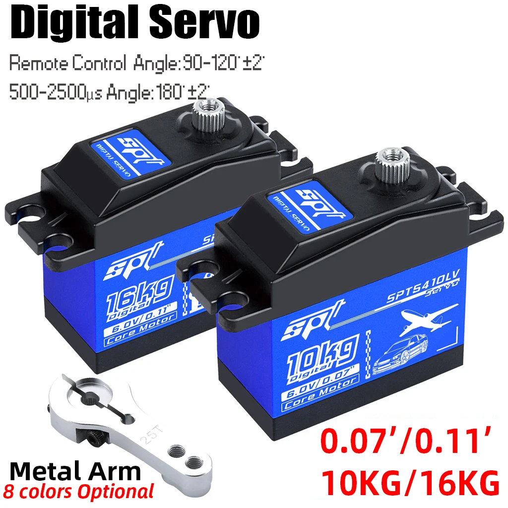 SPT SPT5410LV 10 кг SPT5416LV 16 кг высокоскоростная металлическая Шестерня большой угол цифровой сервопривод для 1/10 Rc Дрифт автомобиль самолет осевой Scx10 Ii