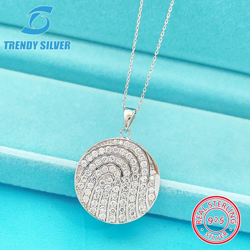 

Цепочка из серебра 925 пробы с фианитами, маленькое роскошное универсальное ожерелье до ключицы