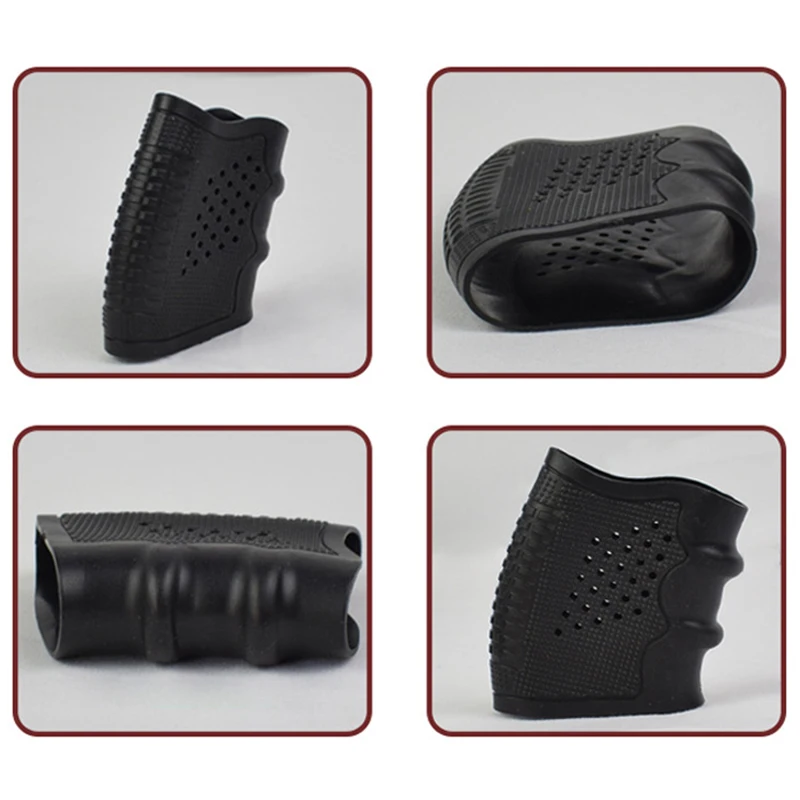 Tactical Glock Pistol Rubber Non-slip Grip Sleeve for G17 18 19 AK M4 Holster Handgun Glove Hunting Gun Accessories |