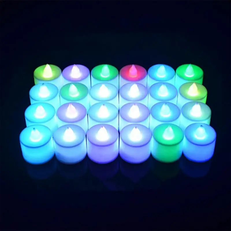 Свеча на батарейках 7 цветов