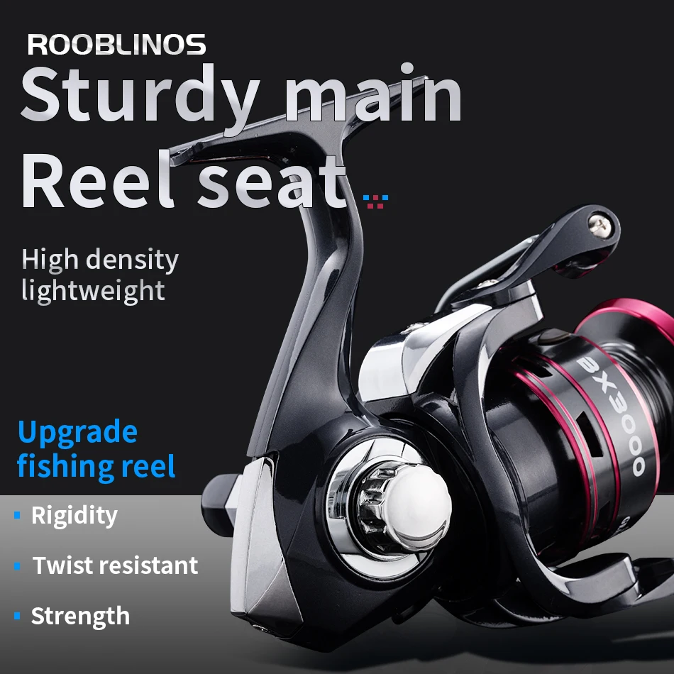 Спиннинговая рыболовная катушка Rooblinos BX стандартная макс. вес 8 кг для океанской
