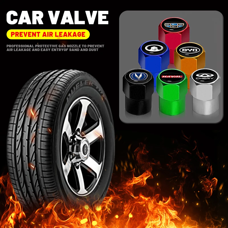 

4pcs Car Wheel Anti Theft Tire Valve Air Cap Cover for Haval Jolion H3 H4 H5 H6 H7 H8 H2S Coupe 2020 2021 H2 H6S Accessories