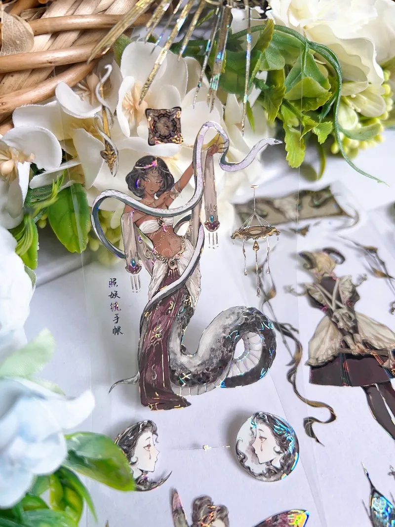 

Dark Ghotic Style Vintage Fairy and Monster Shiny PET Tape
