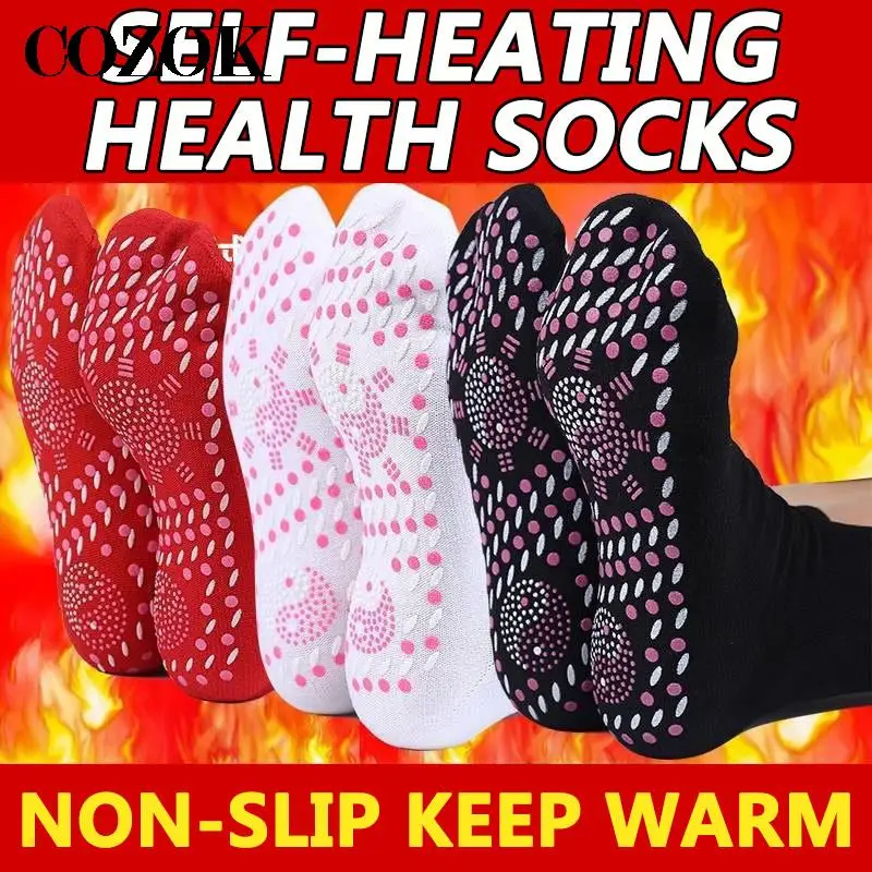 

Unisex Socks Self Heating Therapy Magnetic Tourmaline Pain Relief Socks Womens Mens Winter Keep Warm Durable Comfort Socks Meias