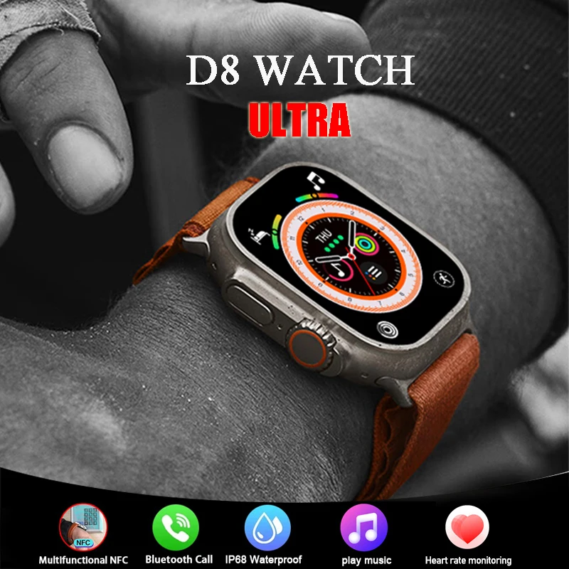 

2022 Smart Watch Ultra Series 8 NFC Smartwatch Men Women Bluetooth Call Waterproof Wireless Charging HD Screen for Apple Xiaomi