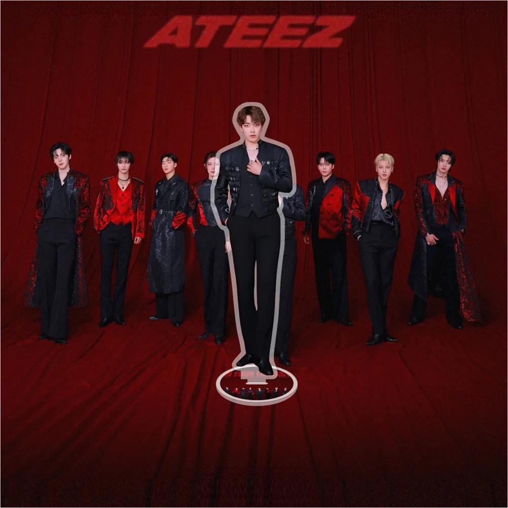 Фото KPOP ATEEZ GOLDEN HOUR: PART.3 Альбом Акриловая подставка San Mingi Yunho Hongjoong Seonghwa Стенд Фигурка Фанаты Настольный декор Модель №5