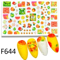 summer fruit lce drink nail art accessories sticker nail supplies maple leaf girl nail stickers nail decals nail art decorations