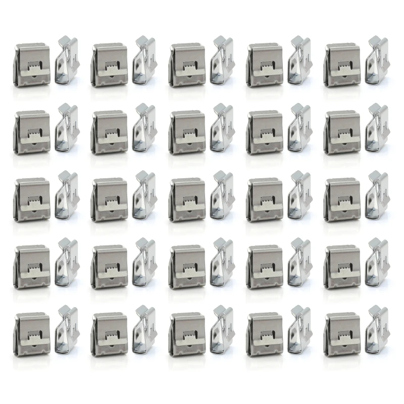 

G99F 50Pcs Stainless Steel Solar PV Cable Clips Cable Clamp For 4mm2 6mm2 12awg 10awg 18x20mm Cord Management Clip