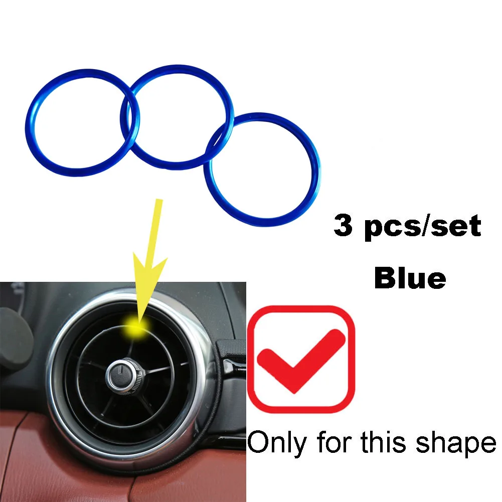 

Автомобильный Стайлинг для Mazda MX5 CX3 MX-5 Mazda 2 RF ND автомобильный Кондиционер переменного тока Выходное кольцо отделка