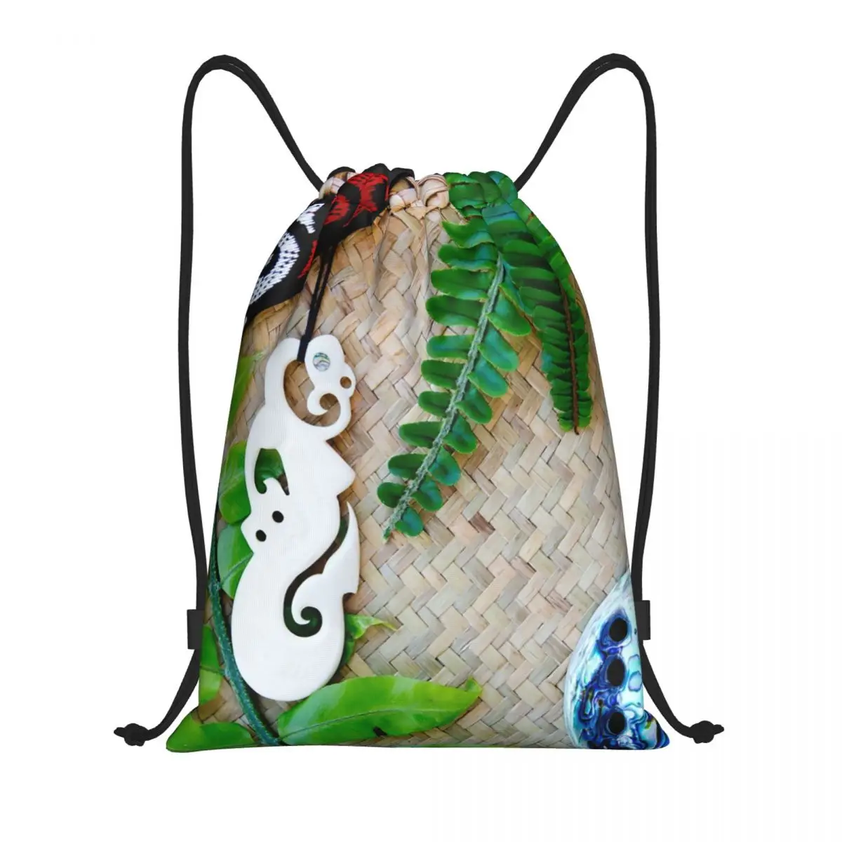 

Сумка на шнурке для мужчин и женщин NZ Maoris, складной спортивный рюкзак для спортзала, рюкзаки для покупок Bone Manaia Guardian